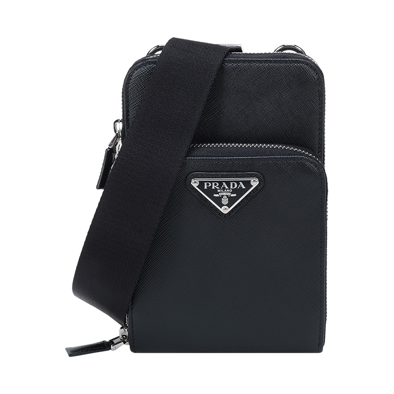 PRADA 普拉达 男士 皮革单肩斜挎包腰包2ZH126 053
