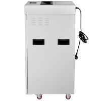 得力deli 9909办公碎纸机 连续碎纸60分钟 75L纸桶 一次可碎32张 办公型灰白色碎纸机