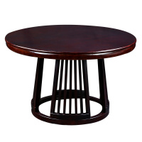 HiBoss新中式餐桌圆桌饭桌中式实木圆餐桌