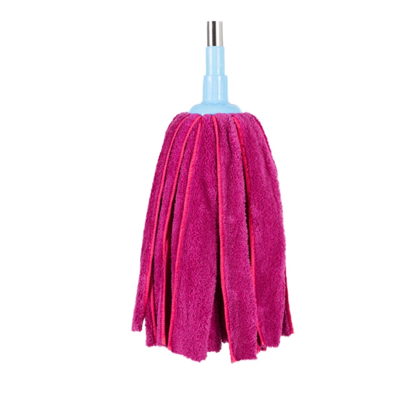 雅高传统老式墩布头珊瑚绒棉布吸水拖布圆头 宝蓝色