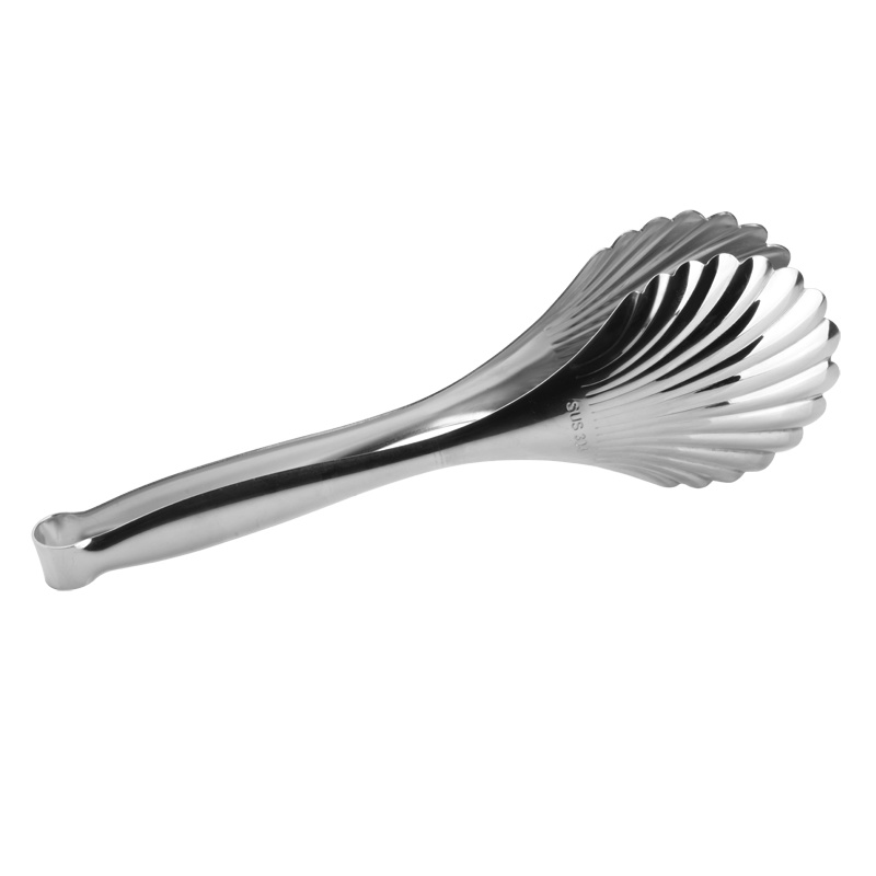 加厚贝壳食品夹304不锈钢菜夹烧烤夹牛排馒头面包烤肉夹厨房工具