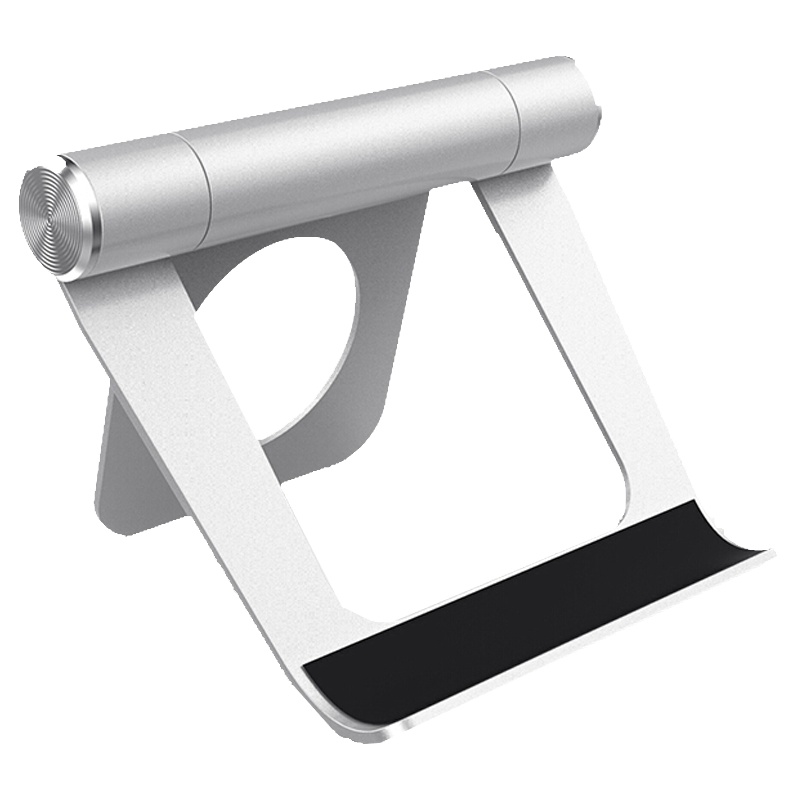 ESCASE 懒人手机支架 可折叠式桌面 华为iphone11平板ipad通用支架创意可调节铝合金手机架ES-58月光银