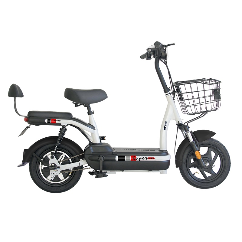 比德文新国标电动自行车新款48v12ah电瓶车时尚男女代步代步车助力车 乐感TDT7009Z 星空白