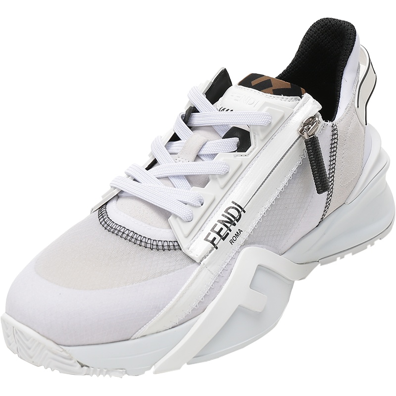 FENDI 男士 织物配皮等多种材质拼接休闲运动鞋 7E1392 EKV