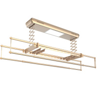 好易点智能晾衣机 阳台升降伸缩晾衣架 四杆照明智能升降 K31香槟金