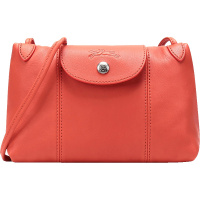 LONGCHAMP 珑骧 Le Pliage Cuir 女士系列羊皮单肩斜挎包 1061 737