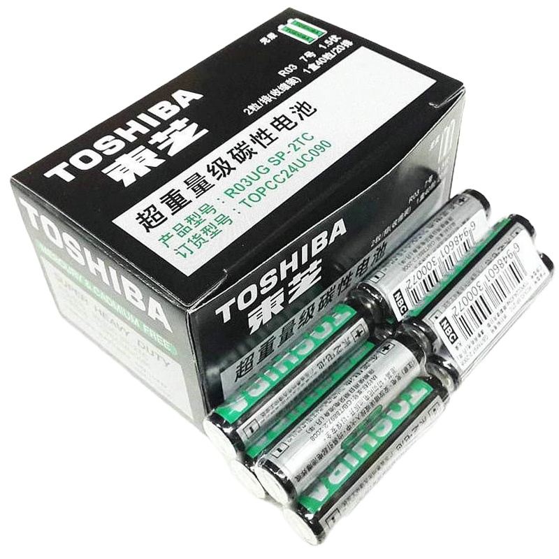 东芝7号碳性无汞电池家用儿童玩具遥控器 40节装/盒