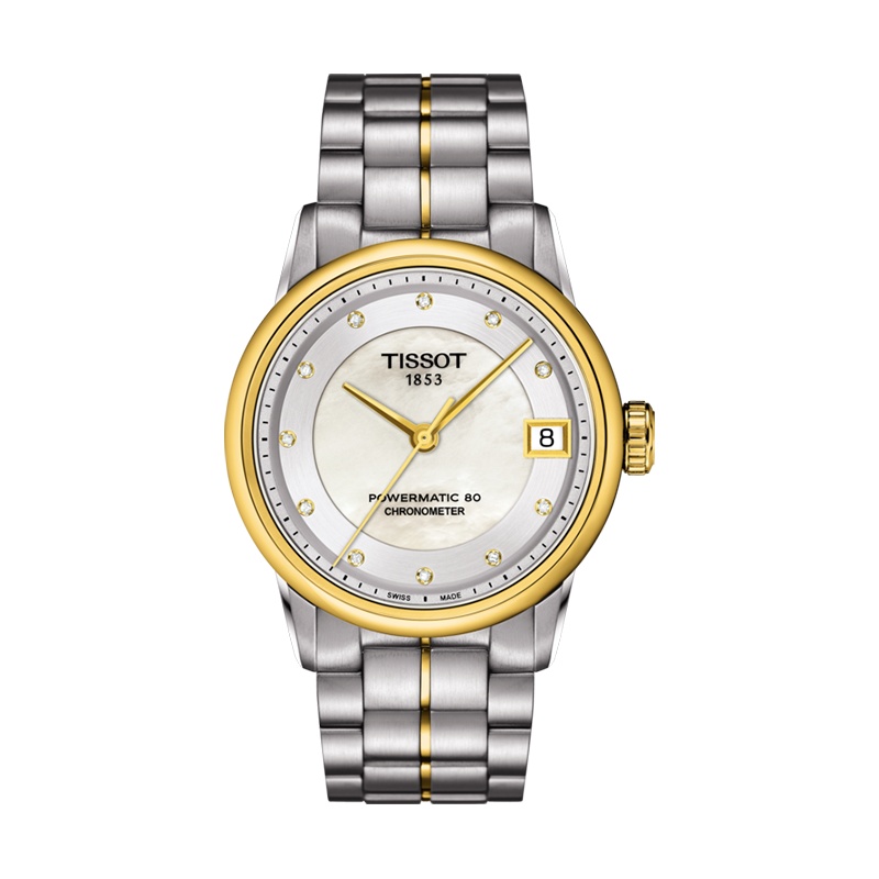 [低至5折]天梭(TISSOT)瑞士手表 豪致系列钢带女士机械表 T086.208.22.116.00