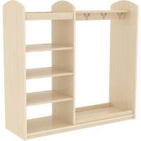 儿童全实木落地衣柜北欧现代简约收纳柜子卧室小衣橱木质置物柜