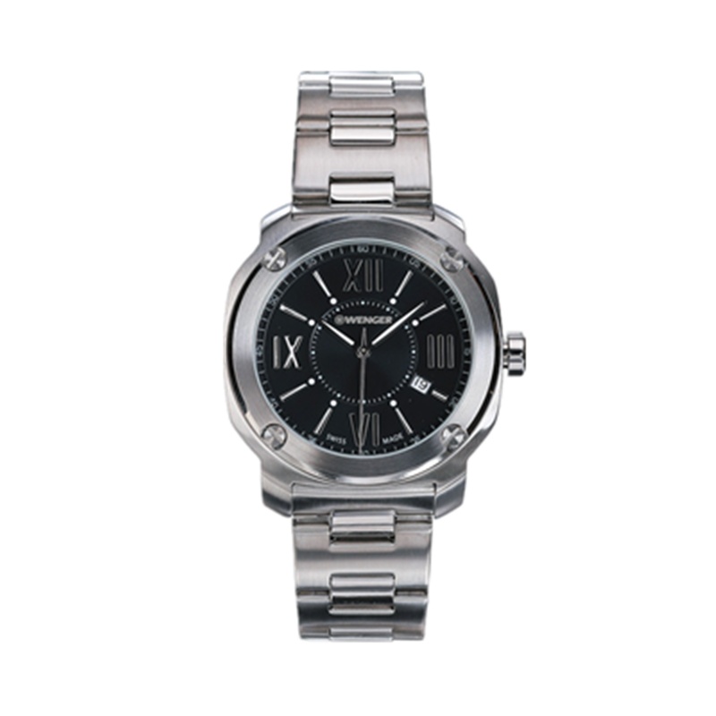 威戈/WENGER 瑞士品牌男士手表钢带经典复古简约休闲商务防水石英表男 01.1141.118