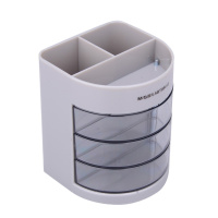 晨光文具ABT98412 塑料笔筒 多功能桌面办公收纳笔筒 收纳盒 单个