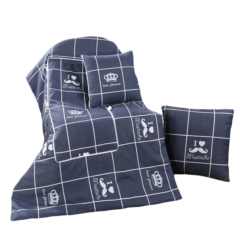 北极绒(Bejirog)家纺 拉链多功能车载抱枕被子两用磨毛靠枕沙发办公室午休枕头被汽车靠垫折叠空调被子