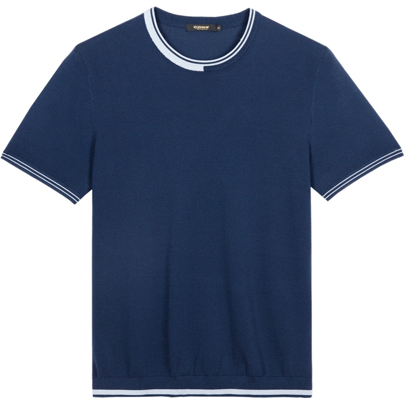 千纸鹤男装针织短袖T恤男2020夏季新款韩版休闲纯色半袖上衣20364