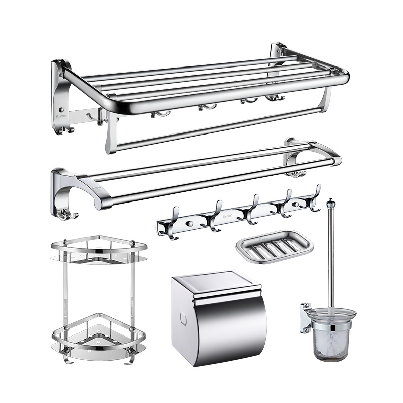 卡贝毛巾架304不锈钢浴巾架卫生间浴室置物架卫浴五金挂件套装