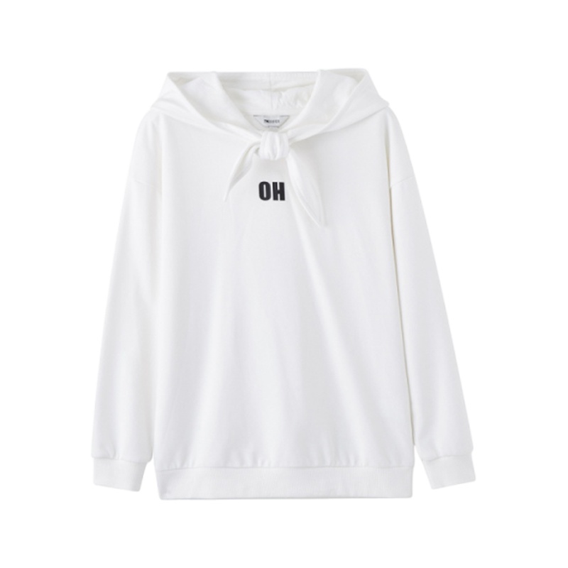 拉夏贝尔秋冬休闲学生长袖上衣女韩版套头卫衣