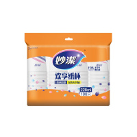 妙洁纸杯一次性杯子 100只装 228ml加厚型(2袋装)