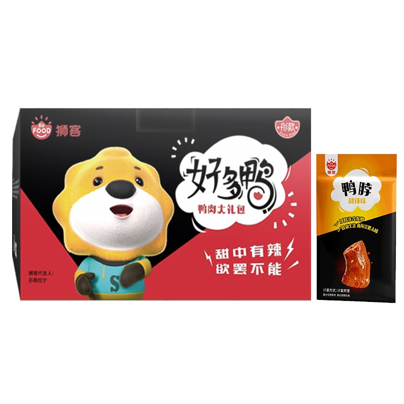 狮客[苏宁自主品牌]好多鸭鸭肉大礼包30周年限定款 500g 鸭肉类即食小零食办公休闲