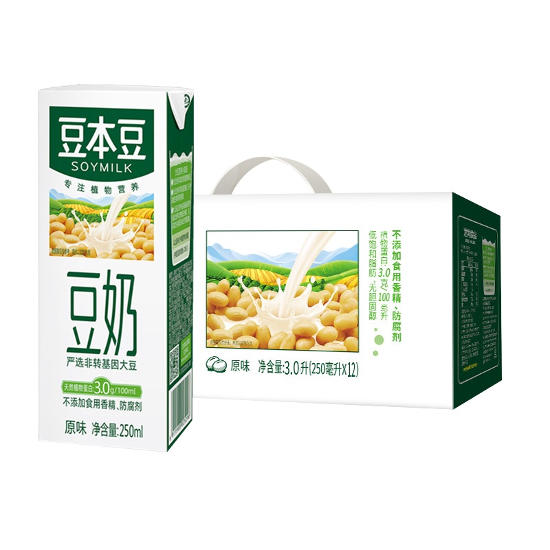 豆本豆原味豆奶250ml*12
