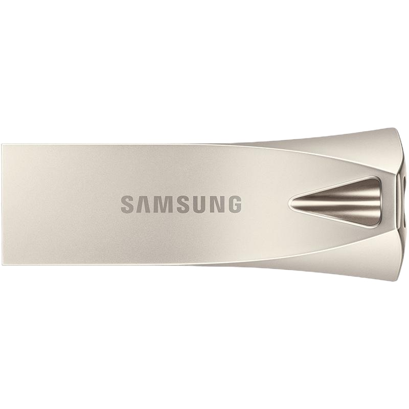 三星(SAMSUNG)128G 金属外壳五防 USB 3.1 BAR PLUS 香槟银 高速U盘
