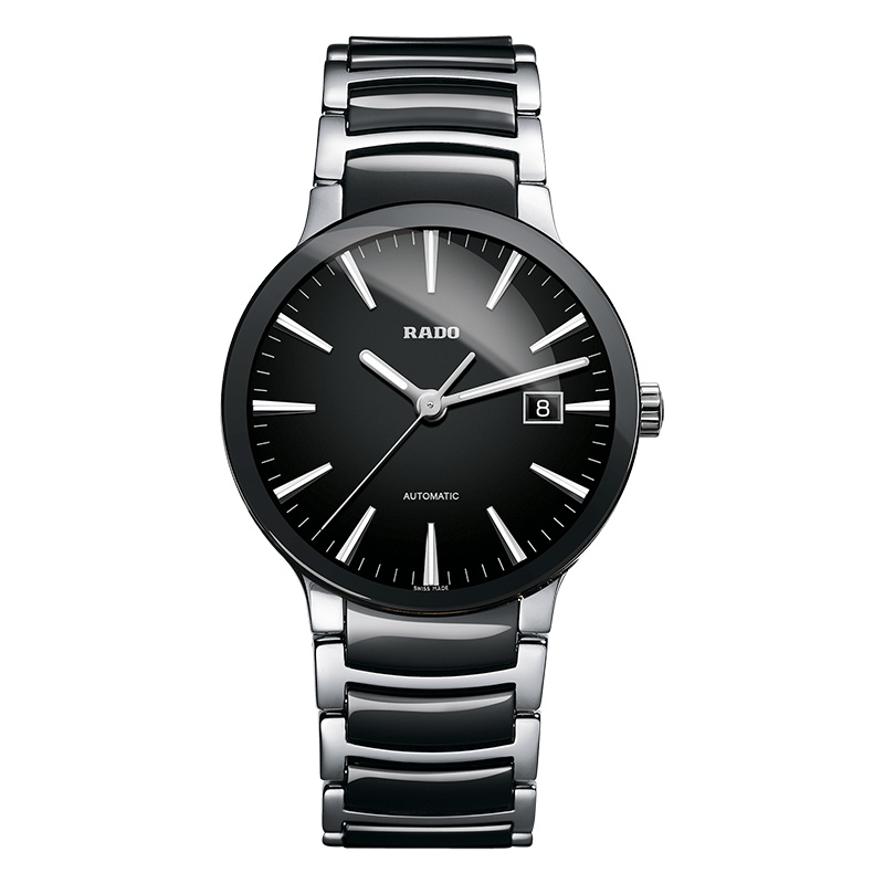 雷达(RADO)瑞士手表 晶萃系列时尚商务休闲自动机械男士腕表 38mm黑盘陶瓷表带 R30941152