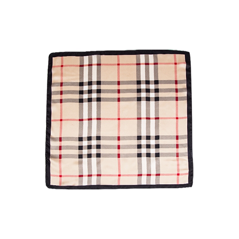 瑞苏薇(RASUV) 方巾夏经典摩登缎面时尚印花韩版潮职业装领带复古文艺优雅小围巾