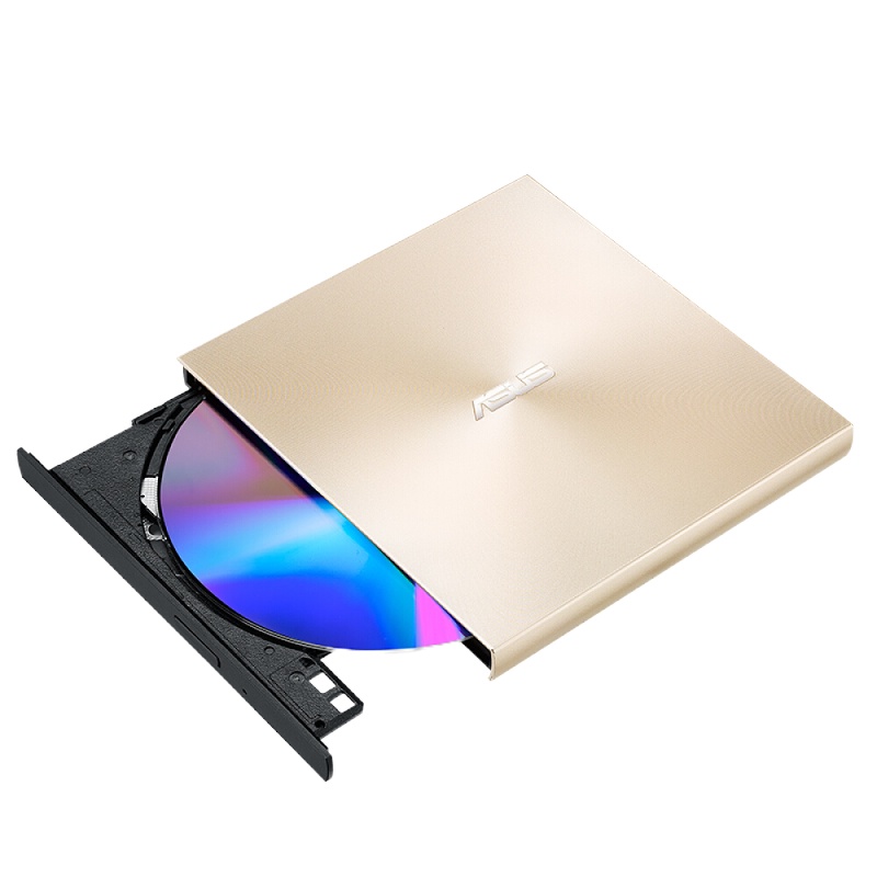 华硕 8倍速 外置DVD刻录机 移动光驱 金色 支持USB/Type-C接口