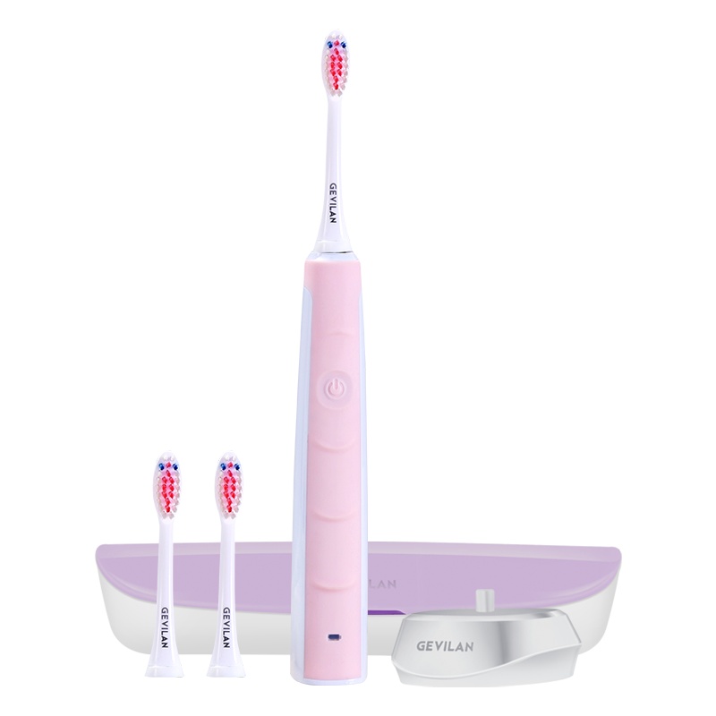 GEVILAN歌岚电动牙刷 成人声波清洁充电式 带旅行充电盒 GET021-PS粉色