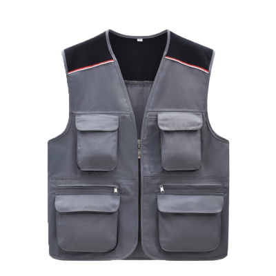 多口袋马甲 时尚撞色舒适透气