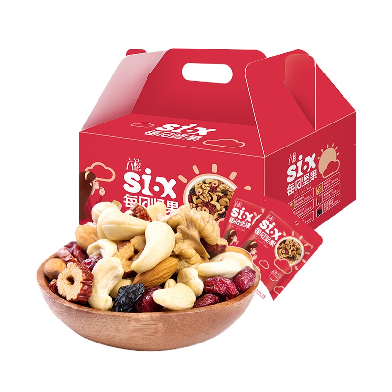 洽洽每日坚果什锦果仁坚果礼盒喜庆红装六禧每日坚果礼盒600g(30日装)