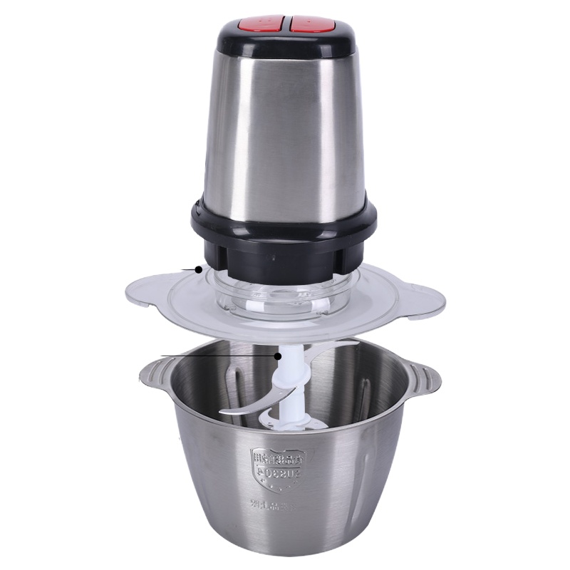 时光旧巷商用绞蒜器蒜泥器电动大蒜切蒜家用打蒜蓉机搅蒜捣碎磨姜蒜泥 2升全钢1套刀+赠品