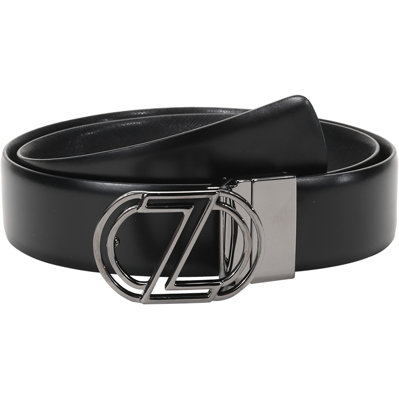 Z ZEGNA 杰尼亚 男士 牛皮板扣式双面皮带腰带 BKLL1A J1107A