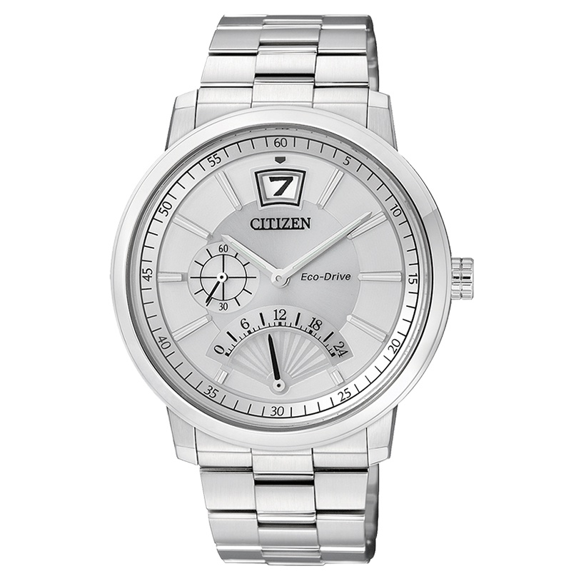 西铁城(CITIZEN)光动能不锈钢表带表壳日期显示飞返式商务男表BR0075-51A