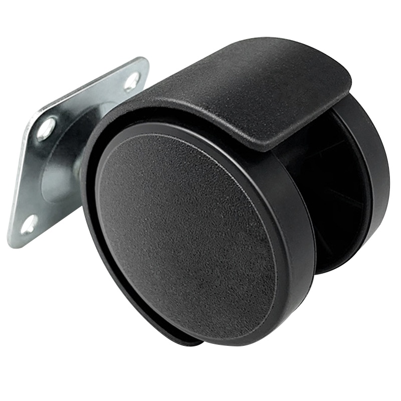 海斯迪克 HK-537 平板万向轮 带刹万向轮 办公椅轮子轮转椅 平板脚轮 1.5寸塑料平板轮/12个