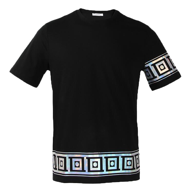 VERSACE 范思哲 奢侈品 男士黑色圆领短袖T恤衫 V800683 VJ00367 V7008