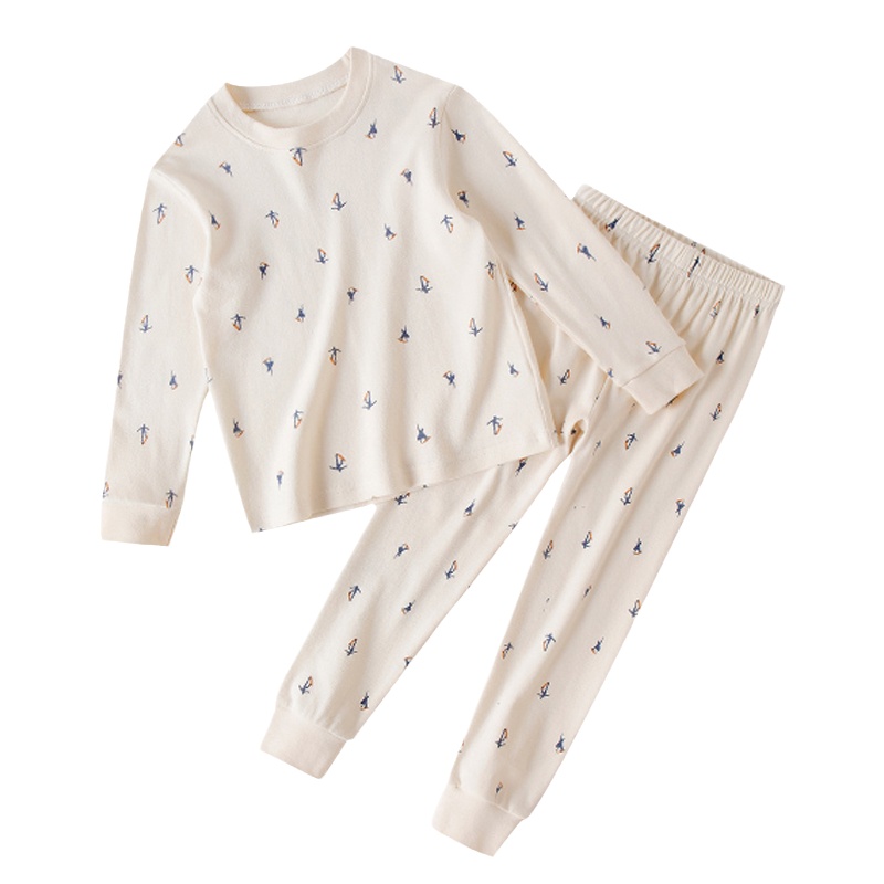 猫人儿童内衣套装男童纯棉秋衣秋裤中大童全棉春秋款保暖睡衣秋装
