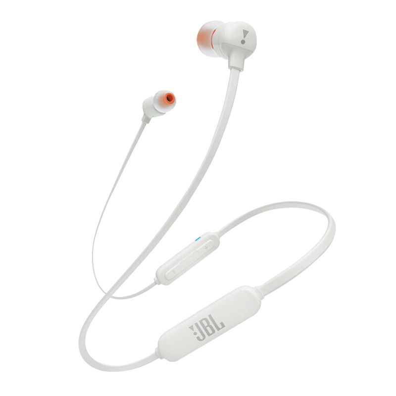 JBL T110BT 运动蓝牙耳机无线跑步入耳塞式线控耳机低音挂耳式 白色
