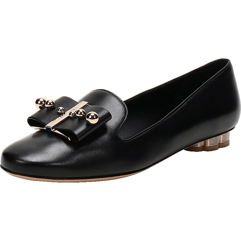 Salvatore Ferragamo 菲拉格慕 女士皮革花卉造型鞋跟船鞋 0705679