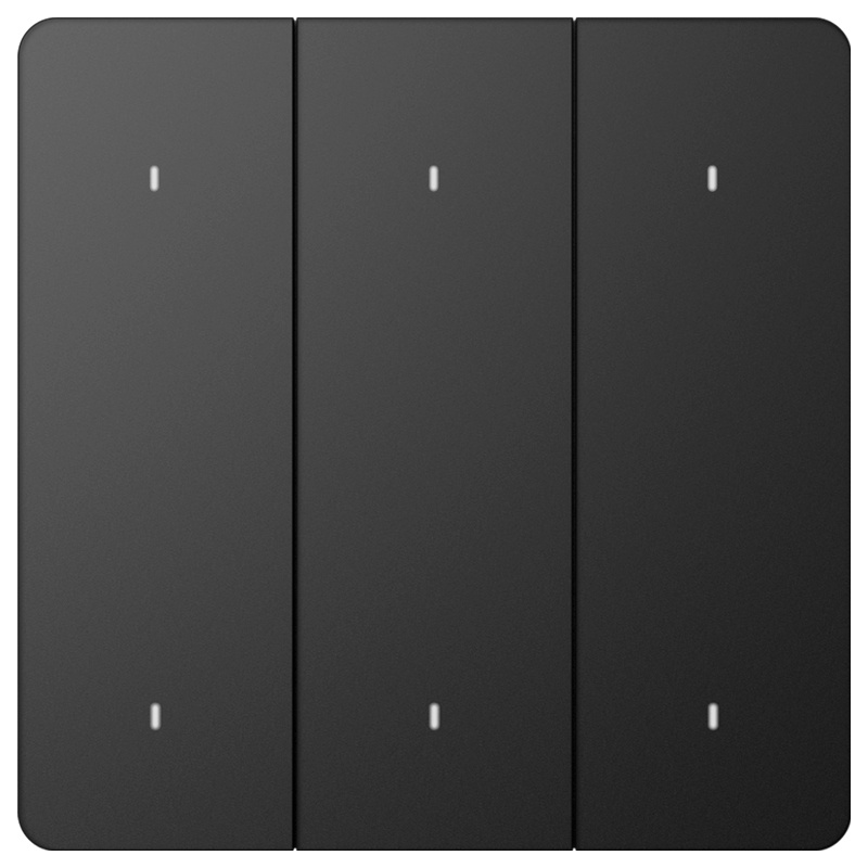 know 如影智能 智能开关 远程遥控开关 情景自动开关 情景智能开关 全屋智能家居 零火六键黑色 LP16B