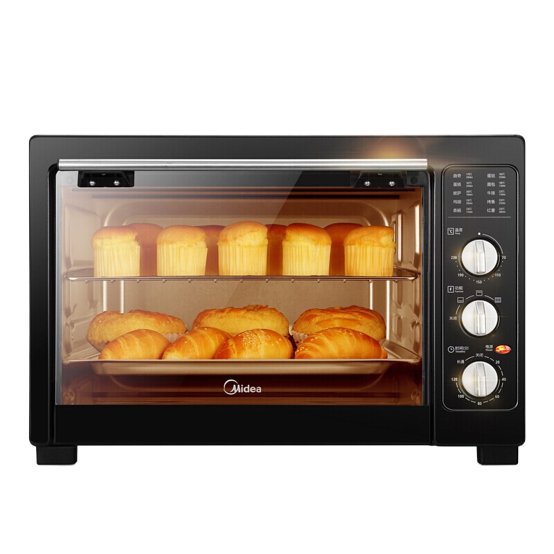 美的(Midea) 电烤箱38L 大烘焙空间 上下一体控温 烤蛋糕蛋挞 MG38CB-AA