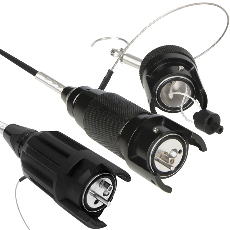 博扬 单模2芯室外TPU光缆转接线车壁式TBE-005转TBE-002 金属B型转A型塑料航空头3米BY-2S-YP3M