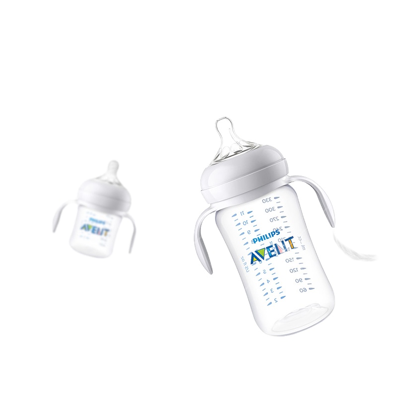 飞利浦新安怡宽口径自然顺畅PA奶瓶11oz/330毫升单个装(奶嘴6月+)