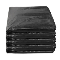 得力(deli)黑色平口 垃圾袋50*60加厚的30/卷 3卷/包