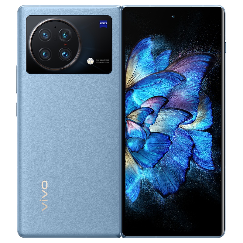 vivo X Fold 全新折叠屏旗舰 12GB+256GB 晴山蓝 全新一代骁龙8 航天级浮翼式铰链 2K+ 120Hz E5折叠巨幕5G手机