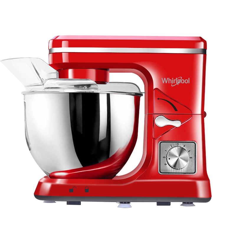 惠而浦(Whirlpool)厨师机 WBL-MS503M红色家用和面机多功能揉面机搅拌机打蛋器鲜奶机
