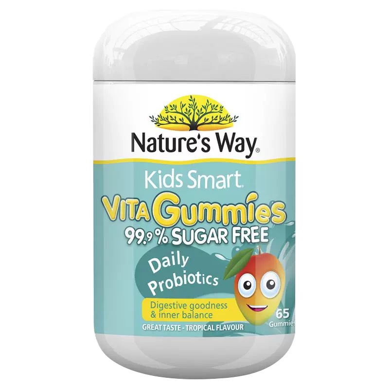 效期至22年6月1日 Nature's Way佳思敏儿童无糖益生菌软糖营养素65粒 澳洲原装进口