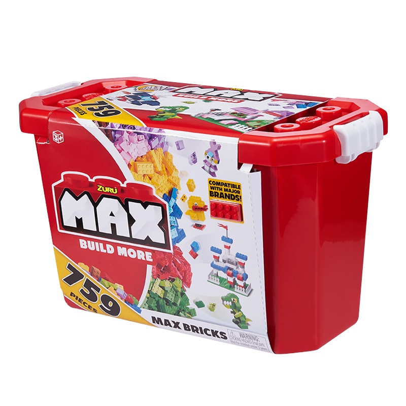 ZURU MAX创意系列早教拼插积木小颗粒拼装积木儿童玩具男女孩 8347 内含759颗粒积木