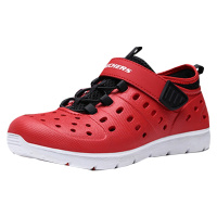 Skechers斯凯奇男童鞋大童透气洞洞鞋魔术贴休闲 92810L-RDBK