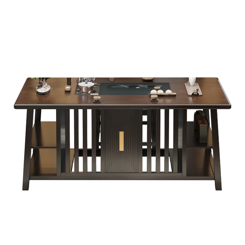 爱家生活新中式茶桌椅组合功夫茶几桌套装实木现代简约家用小茶台餐桌