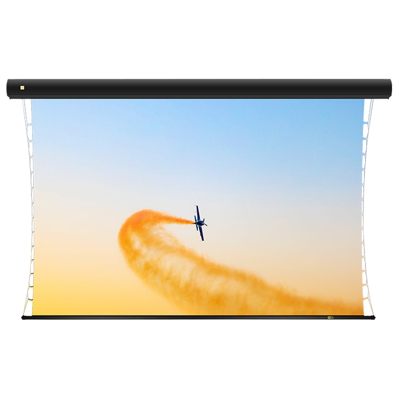 经科JK电动遥控拉线H3-LLR/2t长焦抗光幕72寸4:3拉绳幕投影幕布1.2倍增益