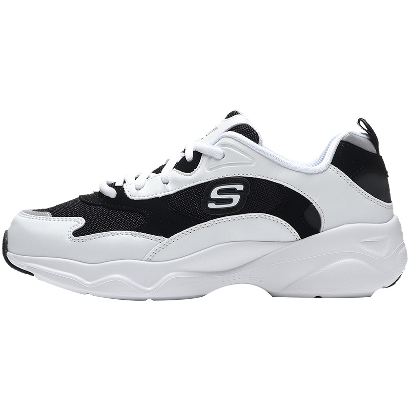 斯凯奇女鞋休闲鞋小清新校园蝴蝶结厚底熊猫运动鞋88888359